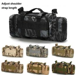 3P Tactical Waist bags adjustable shoulder strap length Molle backpack sling bag outdoor fishing hiking ciling storage pouch multifunction sports waistbag