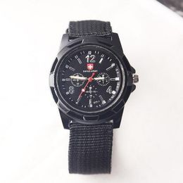 Fashion Swiss Watch Nylon Braided Band Military Watch Gemius Watch Casual Wrist Watch Sport Watch for Men