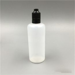 500Pcs 120ml E Liquid Bottles Translucent PE Plastic Dropper Empty E Juice Bottle 120 ml with Colourful Tamper ChildProof Cap Long 254h