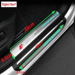 For Audi Q3 2013-2018 High quality stainless steel car door sills scuff plate decoration plate Threshold protection bar2284