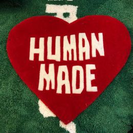 Home Furnishings 60cm HUMANMADE Heart Rug NIGO Plush Trendy Parlour Handmade Carpet Large Floor Mat Supplier195N