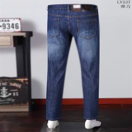 Jeans Designer Bags Mens Tiered Blue Trousers Plus Size 29-40 Casual Autumn Thin Pants Business Leisure Latest Listin Fashion Slim247w