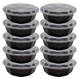 Slotenmakerbenodigdheden 10pcs Disposable Octagonal Bento Box Meal Prep Container Large Capacity Food Storage Containers Plastic Fast Food Boxes 2000ml