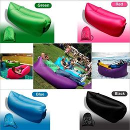 new print inflatable Lounge Sleep Bag Lazy Beanbag air Sofa Chair Bean Bag portable Outdoor sleeping bags travel camping hiking bags