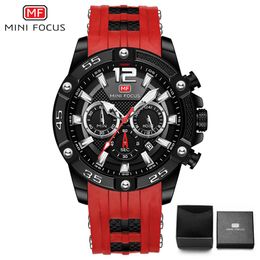 MINI FOCUS Fashion Sport Watch Men Waterproof Mens Watches Top Brand Luxury Quartz Relogio Masculino Reloj Hombre Silicone Strap2485