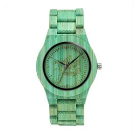 SHIFENMEI Brand Mens Watch Colourful Bamboo Fashion Atmosphere Metal Crown Watches Environment Protection Simple Quartz Wristwatche283W