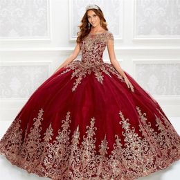 Gorgeous Tassels Beaded Ball Gown Quinceanera Dresses Bateau Neck Lace Appliqued Prom Gowns Sequined Sweep Train Tulle Sweet 15 Dr320r