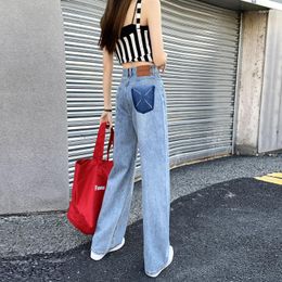 Calça jeans feminina cargo feminino coreano moda harajuku roupas folgadas vetement femme streetwear casual