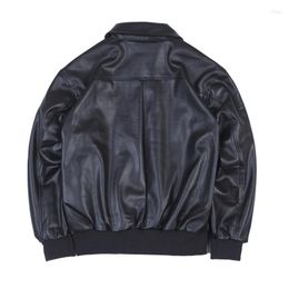 Men's Jackets Flight Suit Leather Jacket PU Retro Motorcycle