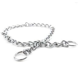 Dog Collars Collar Metal P Chain Necklace Training For Dogs Stainless Steel Choke Pets Accessories Supplies Silver