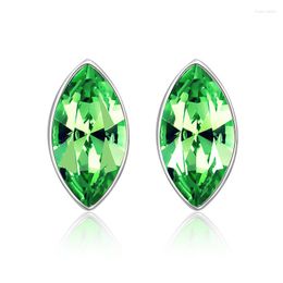 Stud Earrings ER-00195 Korean Fashion Crystal Jewlery Birthday Gift Green Luxury For Women Items With