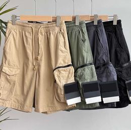 Mens Shorts Stones Islands Designers Cargo Pants Island Badge Patches Summer Sweatpants Sports Trouser 2023ss Big Pocket Supermes Tidal flow design666