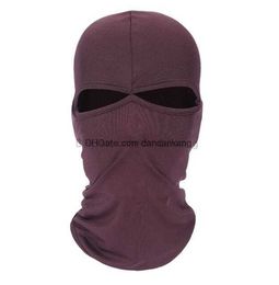 bike 2 hole and 3 hole full face mask for men and women tactical Balaclava hats summr headwear Motorcycle cycling CS dustproof cap