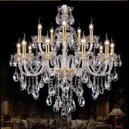 Chandelier Modern Large chandeliers Luxury Lighting fashion Gold transparent K9 Crystal2532