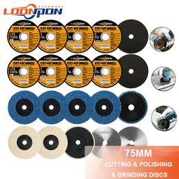 accessories 20pc Grinding Wheel Metal Cutting Disc Polishing Sheet Polishing Wheel Felt Wool Buffing Polishers Pad for 12v Angle Grinder