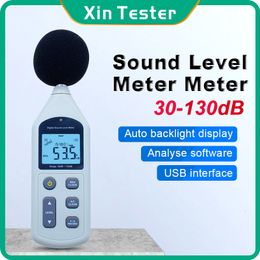 Noise Meters Xin Tester Digital Sound Level Meters 30~130db logger Noise Audio detector Automotive Microphone GM1356 230721