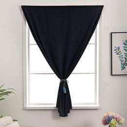 Sheer Curtains Black Punch Free Blackout Curtain Shading Anti-UV For Living Room Bedroom Window Curtain Easy Instal Drapes Kitchen 230721