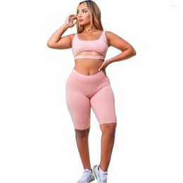 Women's Tracksuits 2023 Summer Women Is Tracksuit Black Hollow Fashion Casual Sports Vest And Shorts Two-Piece Suit