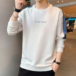 Men's Hoodies Long Sleeved T-shirt Spring And Autumn Korean Trendy Round Neck Sweater Loose Versatile Bottoming Shirt Casual Top