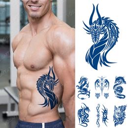 Juice Ink Tattoos Body Art Lasting Waterproof Temporary Tattoo Sticker Evil Dragon Tatoo Wings Totem Arm Fake Tatto Women Men