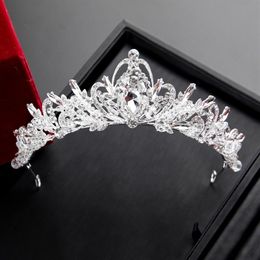 Luxurious Baroque Shiny Crystal Princess Tiara and Crown Elegant Sparkly Rhinestone Bridal Wedding Headband Girls Party Jewelry271D