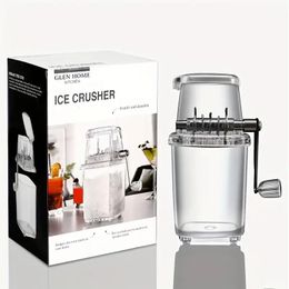 1pc Portable Manual Crushed Ice Maker, Hand Crank Operated Ice Breaker Snow Cone Machine For Fast Crushing, Shaved Ice Maker For Home Bar Restaurant Party Cold Drinks