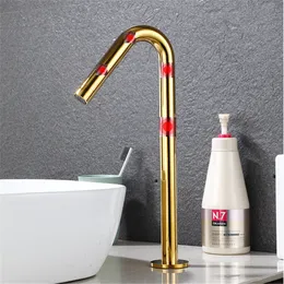 Smart Touch Bssin Faucet Gold Automatic Sensor Bathroom Faucet Mixer Crane, Free Touch Sink Tap, Bathroom Sink Faucets