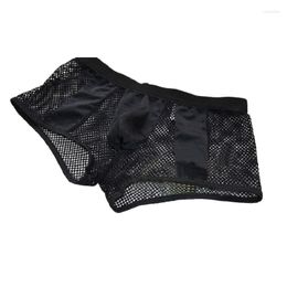 Underpants Mens Sexy Underwear Boxer Mesh Breathable ZJH034