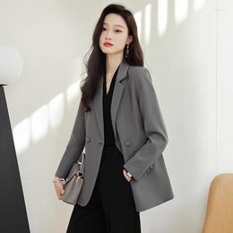 Women's Jackets Black Women 2023 Formal Slim Female Korea Y2J Casual Short Blazer Femme Blazers Lady Office Work Suit Pockets Coat