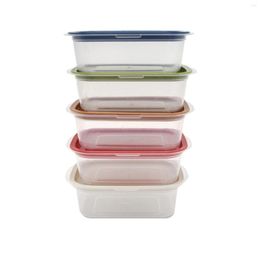 Storage Bottles 5pcs Dishwasher Safe Meal Prep With Lids Plastic Airtight Family Retain Freshness Food Containers Pure Colour Steam Vent