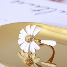 Dangle Earrings European And American Fashion Minimalist Daisy Flowers Openings Artsy Ring Female Necklace Suite