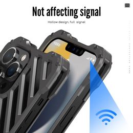 Messen Rjust Heavy Duty Metal Armour Case for Iphone 13 Pro Max Cover 12 13pro 12 Mini Alloy Hollow Design Funda Shockproof Coque Skin