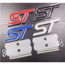 Car Front Grill Emblem Auto Grille Badge Sticker For Ford Focus ST Fiesta Ecosport Mondeo Car Styling Accessories237F