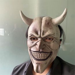 Horror The Black Phone Mask Cosplay Scary The Grabber Evil Killer Latex Helmet Halloween Carnival Party Costume Movie Props