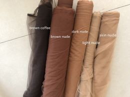 Fabric and Sewing brown nude coffee light nude skin nude dark nude super soft fine mesh tulle tissue fabric 160cm width 4meters/lot 230721