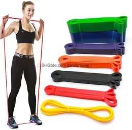 5colors Elastic Yoga Rubber Resistance Assist Bands Gum for Fitness Equipment Exercise Band Workout Pull Rope Stretch Cross Training loop