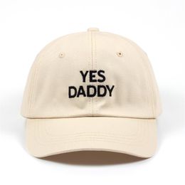 Yes Daddy Adjustable golf Cotton Cap Dad Hat Black beige baseball cap men women Hip-hop snapback cap hats254r