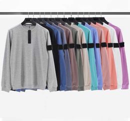 Mens Sweatshirts Designer topstoney Island hoodie stone pull Casual Pullover Autumn O Neck black Hoodies Womens 18 Candy Color Long Sleeve Motion current 548ess