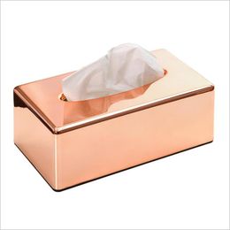 Machines Rose Gold Multifunctional Tissue Holder Tissue Box Dispenser Case Modern Home Kitchen Cafe Office Car Accessories