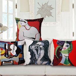 oil painting cushion cover picasso cojines european almofada vintage cojin decorativos retro creative art home decor319M