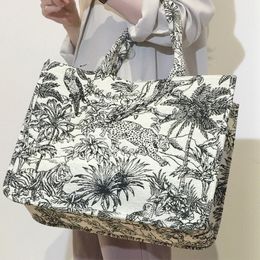 2023 designer de luxo bolsa feminina marca luxo saco shopper praia jacquard bordado feminino lona sacola sacos viagem