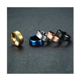 Cluster Rings Top Quality 4 Colors 316L Stainless Steel Unisex Ring Blanks Titanium For Men