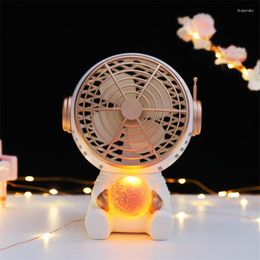 Table Lamps Space Astronautics Night Flight Atmosphere Light Desktop Charging Fan Home Office Student Children Summer Gift
