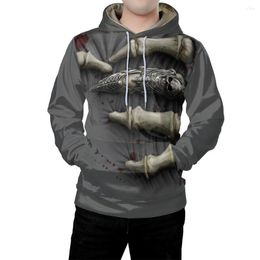 Men's Hoodies 2023 Skull Headr Men Without Fleece Sweatshirts 3D Printed Funny Hip HOP Novelty Streetwear Hooded Autumn Jackets