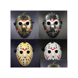 Party Masks Jason Voorhees Friday The 13Th Horror Movie Hockey Mask Scary Halloween Xb1 Drop Delivery Home Garden Festive Supplies Dhqu6