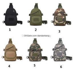 Men women unisex universal sports bags sling chest packs camouflage tactical pack travel casual one-shoulder backpack mini outdoor molle tool bag stiff sacks