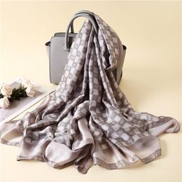 Luxury designer brand high quality silk print letters silk print 180 90CM scarf elegant ladies wrapped scarf sh276d