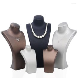 Jewelry Pouches Classic Leather Model Display Stand Portrait Hanging Neck High Quality Necklace Po Props