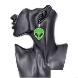 Charm Fashion Creative Green Alien Simation Of Mineral Water Bottles Earrings Cute Handmade Womens Jewellery Drop Delivery Dha0K