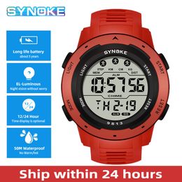 Upgraded Sport Men Red Watches Women LED Digital Watch 50M Waterproof Electronic Clock Wristwatch Relogio Masculino Dropshipping